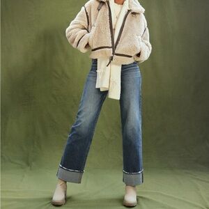 AE Stretch High-Waisted Stovepipe Cuffed Jean